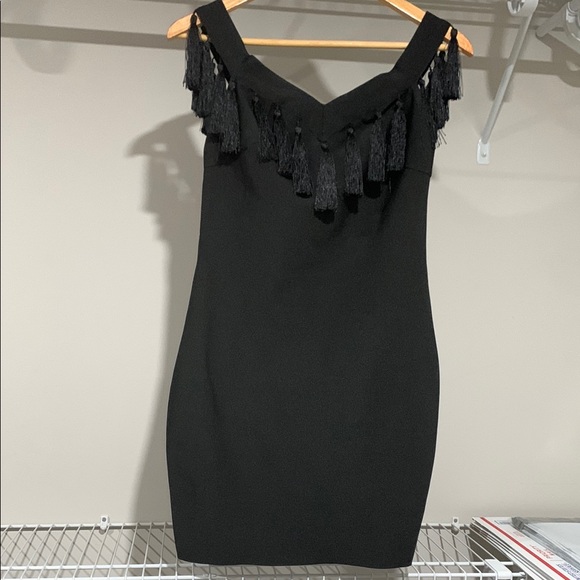 AKIRA Black Sweetheart Ruffled Bodycon Mini Dress - Picture 1 of 5